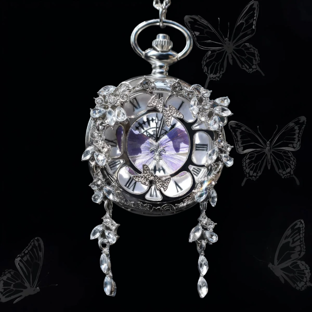 Papyria Butterfly Pocket Watch