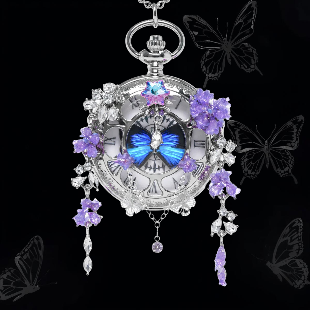 Papyria Butterfly Pocket Watch